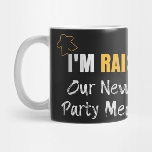 I'm Raising Our Newest Party Member - Board Game Inspired Graphic - Tabletop Gaming  - Parent Mug